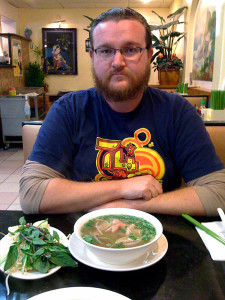 Mason with his pho tai